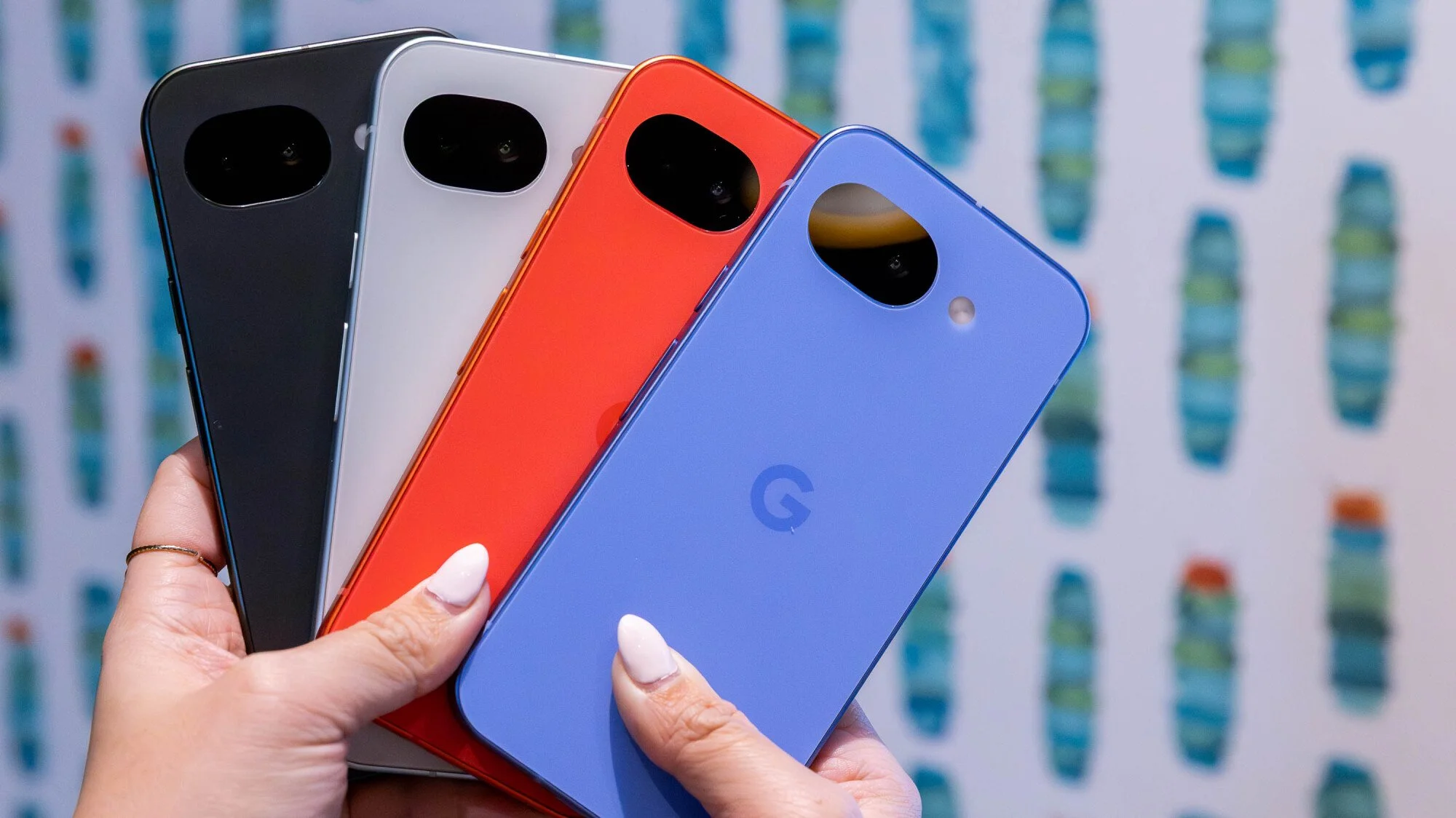 google pixel 10a smartphones in all four colors