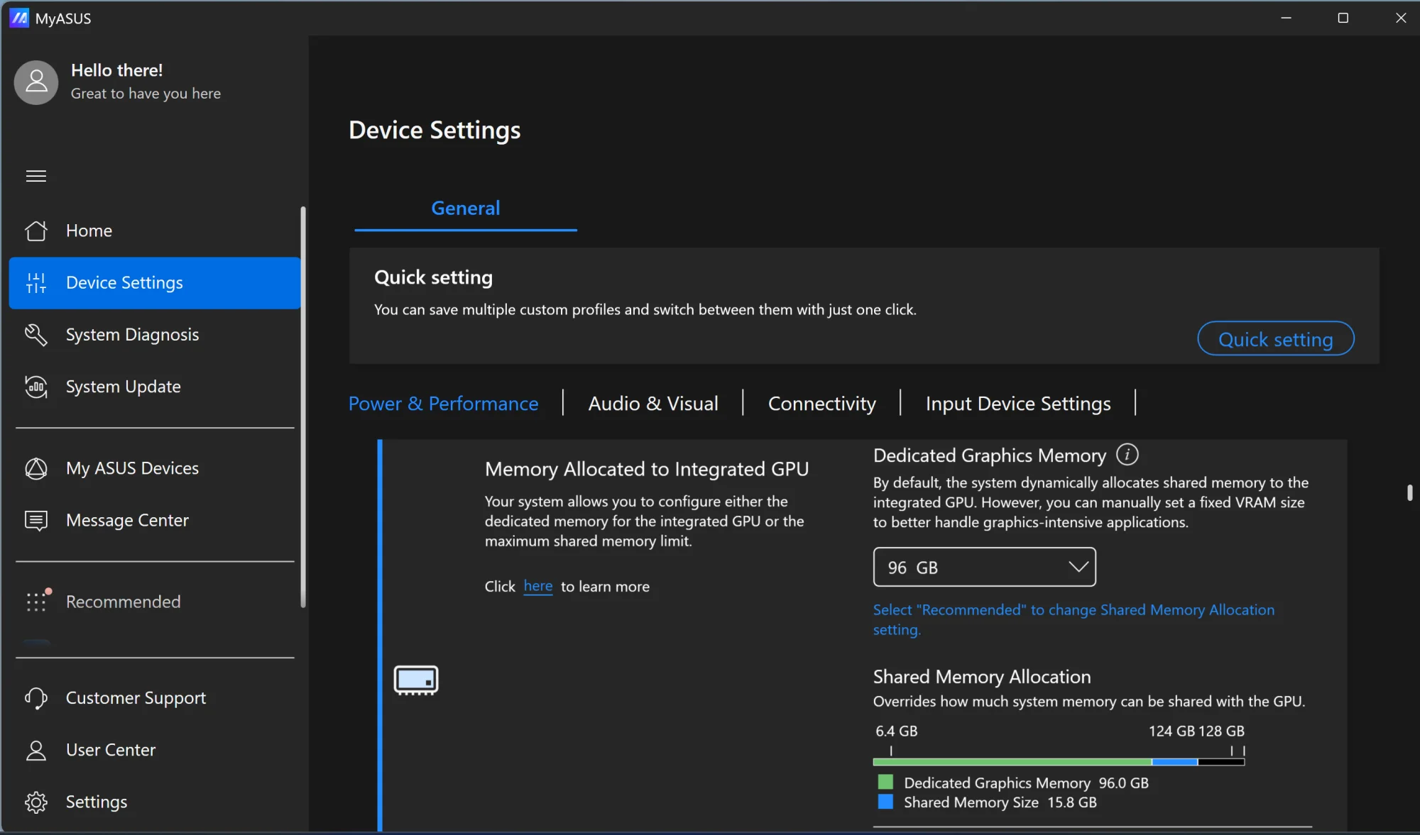 a screenshot of the myasus app