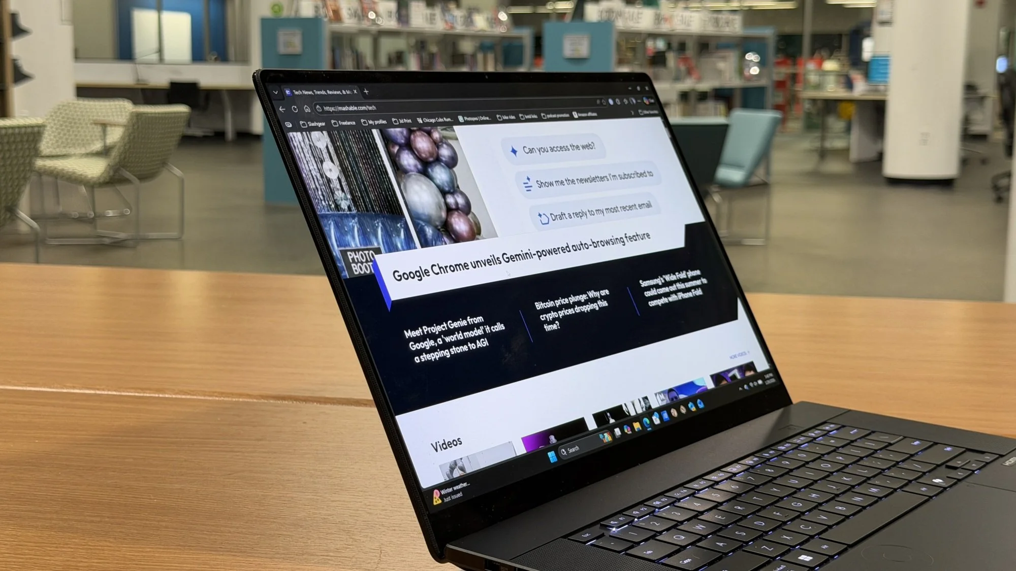 close-up of oled display on Asus ProArt P16 laptop